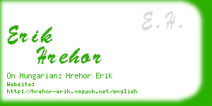 erik hrehor business card